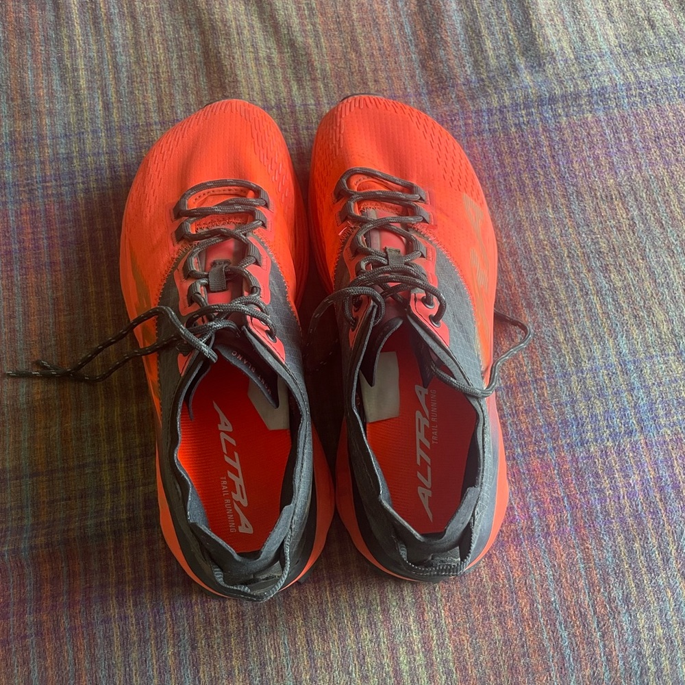 Bright orange Altra Mont Blanc Trail Running Shoes! Like new! Worn twice!